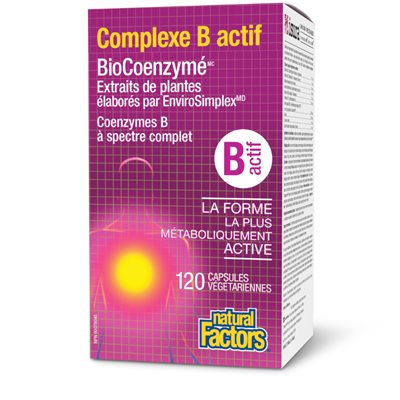 Natural Factors Biocoenzymated™ Active B Complex 120 Vegetarian Capsules Natural Factors Biocoenzymated™ Active B Complex 120 Vegetarian Capsules