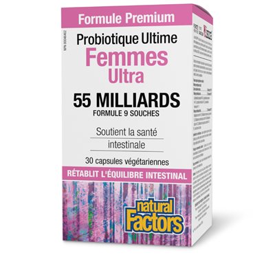 Natural Factors Women’s Ultra 9-Strain Formula 55 Billion 30 Vegetarian Capsules