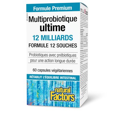 Natural Factors Ultimate Multi Probiotic 12 Billion 60 Vegetarian Capsules