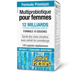 Natural Factors Women'S Multi Probiotic 12 Billion Live Probiotic Cultures 120 Vegetarian Capsules