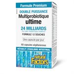Natural Factors Multiprobiotique Ultime Double Puissance  24 Milliards Cultures Probiotiques Vivantes  60 Capsules Végétariennes