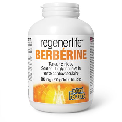 Natural Factors Berbérine 500 mg 90 gélule liquide Natural Factors Berbérine 500 mg 90 gélule liquide