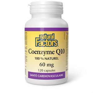 Natural Factors Coenzyme Q10 100% Natural 60 mg 120 Capsules