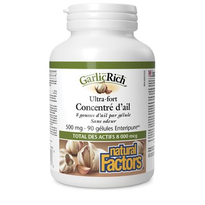 Natural Factors Garlicrich Ultra-Fort Concentré D’Ail 500 Mg 90 Gélules Enteripure Natural Factors Garlicrich Ultra-Fort Concentré D’Ail 500 Mg 90 Gélules Enteripure