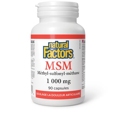 Natural Factors MSM Methyl-sulfonyl-methane 1000 mg 90 Capsules Natural Factors MSM Methyl-sulfonyl-methane 1000 mg 90 Capsules