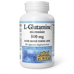 Natural Factors Micronized L-Glutamine Free Form Amino Acid 500 mg 60 Vegetarian Capsules Natural Factors Micronized L-Glutamine Free Form Amino Acid 500 mg 60 Vegetarian Capsules