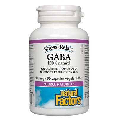 Natural Factors 100% Natural Gaba 100 Mg 90 Vegetarian Capsules Natural Factors 100% Natural Gaba 100 Mg 90 Vegetarian Capsules