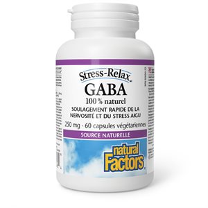 Natural Factors Gaba 100 % Naturel 250 Mg 60 Capsules Végétariennes