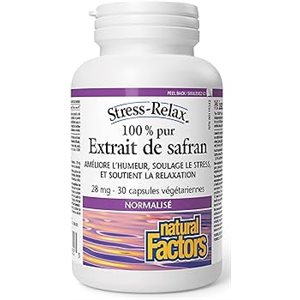 Natural Factors Saffron Extract 100% Pure Standardized 28 mg 30 Vegetarian Capsules