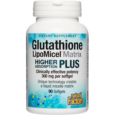 Natural Factors Glutathione LipoMicel Matrix 300 mg 90 Liquid Softgels