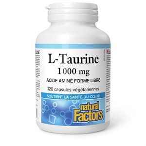 Natural Factors L-Taurine 1 000 mg 120 capsules végétariennes