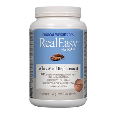 Natural Factors RealEasy(MC) avec PGX(MD) Substitut de repas au petit-lait 940 g poudre Arôme de chocolat Natural Factors RealEasy(MC) avec PGX(MD) Substitut de repas au petit-lait 940 g poudre Arôme de chocolat