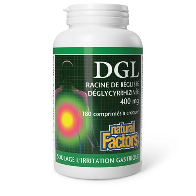 Natural Factors DGL Deglycyrrhizinated Licorice Root 400 mg 180 Chewable Tablets Natural Factors DGL Deglycyrrhizinated Licorice Root 400 mg 180 Chewable Tablets