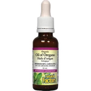 Natural Factors Huile d'origan biologique 30 mL liquide