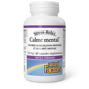 Natural Factors Mental Calmness 125 mg 60 Vegetarian Capsules