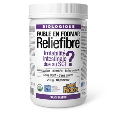 Natural Factors Low FODMAP Reliefibre 200 g Powder Unflavoured Natural Factors Low FODMAP Reliefibre 200 g Powder Unflavoured