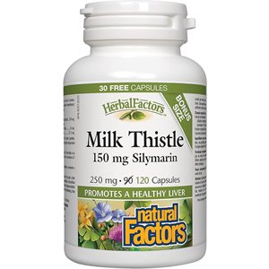 Natural Factors Chardon-Marie 150 mg de silymarine 250 mg 120 capsules
