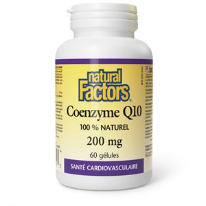 Natural Factors Coenzyme Q10 100% Natural 200 Mg 60 Softgels