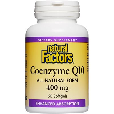 Natural Factor Coenzyme Q10 400 Mg 60 Gélules