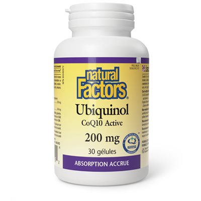 Natural Factors Ubiquinol Active Coq10 200 Mg 30 Gélules Natural Factors Ubiquinol Active Coq10 200 Mg 30 Gélules