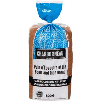 Charbonneau Pain d'épeautre et Riz 500 g Charbonneau Pain d'épeautre et Riz 500 g