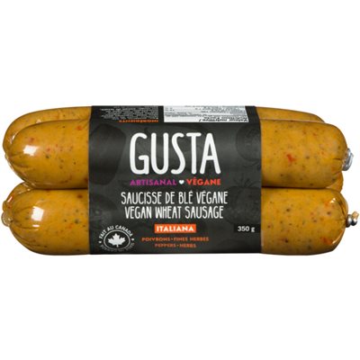 Gusta Saucisse de Blé Végane Italiana Poivrons Fines Herbes 350 g Gusta Saucisse de Blé Végane Italiana Poivrons Fines Herbes 350 g