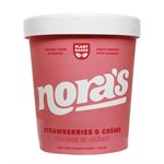 Nora's Dessert glacé à base de plantes-Fraises & Crème 500ml 