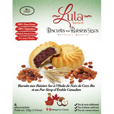 Lula Biscuits Vegan Avec Raisins Lula Biscuits Vegan Avec Raisins