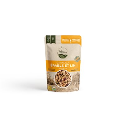 Les Belles Récoltes Granola Érable Et Lin Bio 310g Les Belles Récoltes Granola Érable Et Lin Bio 310g