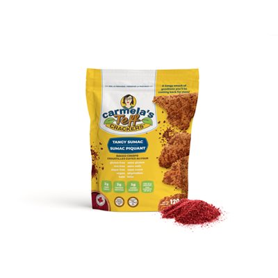 Carmela'S Crackers Teff Crackers - Sumac 120G