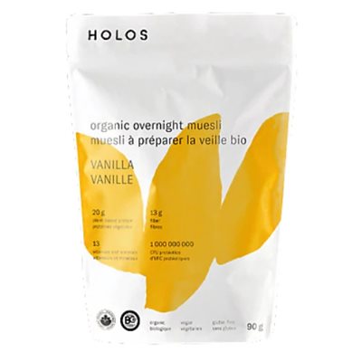 Holos Muesli à Préparer la Veille Vanille Biologique 90g Holos Muesli à Préparer la Veille Vanille Biologique 90g
