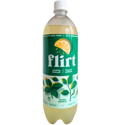Flirt Drinks Basil Sparkling Lemonade 1L