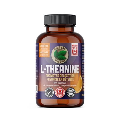 Pure Labs Vitamins L-Theanine 125Mg - Chewables Sugar Free 60 Tablet