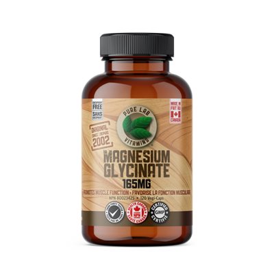 Pure Labs Vitamins Magnesium Glycinate 165Mg - Excipient Free 120 Vegi Cap