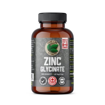 Pure Labs Vitamins Zinc Glycinate 23Mg 60 Vegi Cap