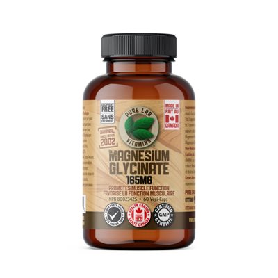 Pure Labs Vitamins Magnesium Glycinate 165Mg - Excipient Free 60 Vegi Cap