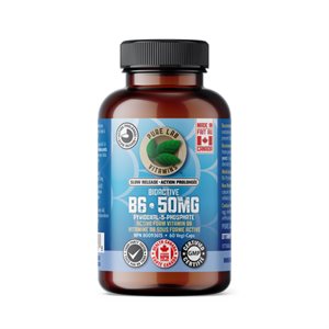 Pure Labs Vitamins B6 Bioactive (Pyridoxal-5-Phosphate 50Mg) - À Action Prolongée 60 Vegi Cap