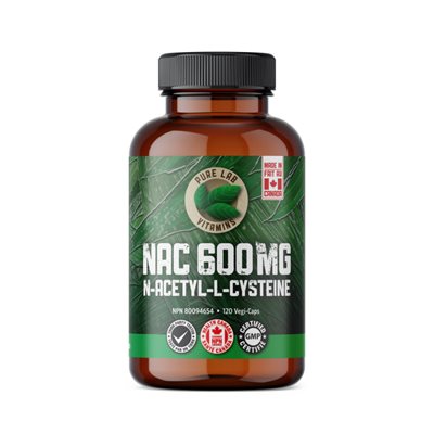 Pure Labs Vitamins Nac (N-Acetyl-Cysteine) 600Mg 120 Vegi Cap