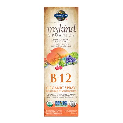 Garden Of Life mykind Organics - Vitamine B12 biologique en vaporisateur - Framboise Garden Of Life mykind Organics - Vitamine B12 biologique en vaporisateur - Framboise