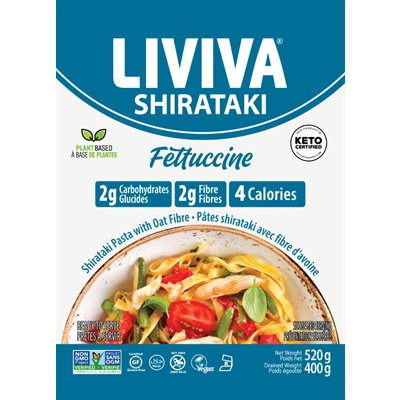 Liviva Fettuccine Shirataki Bio 520g Liviva Fettuccine Shirataki Bio 520g
