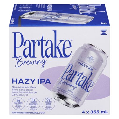 PARTAKE BIÈRE SANS ALCOOL HAZY IPA 4x355ml