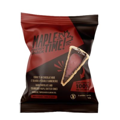 Maple time! Dark chocolate and Cranberry Maple butter Cones 2 units