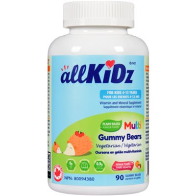 allKiDz multivitaminés Oursons gélifiés - Baies mélangées Enfants 4-13 ans 90 unités allKiDz multivitaminés Oursons gélifiés - Baies mélangées Enfants 4-13 ans 90 unités