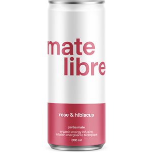 Mate Libre Organic Rose & Hibiscus Yerba Mate Infusion 330ML