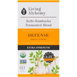 Living Alchemy Mélange Fermenté de Kéfir et de Kombucha Défense 60 Capsules de Pullulan