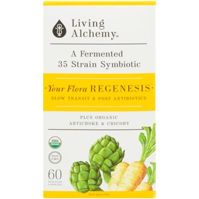 Living Alchemy Votre Flore un Symbiotique Fermenté avec 35 Souches Régénérante 60 Capsules de Pullulan Living Alchemy Votre Flore un Symbiotique Fermenté avec 35 Souches Régénérante 60 Capsules de Pullulan