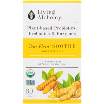 Living Alchemy Votre Flore Probiotiques, Prébiotiques et Enzymes d'Origine Végétale Apaisante 60 Capsules Végétaliens Living Alchemy Votre Flore Probiotiques, Prébiotiques et Enzymes d'Origine Végétale Apaisante 60 Capsules Végétaliens