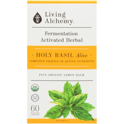 Living Alchemy Vivant Plantes Activées par Fermentation Basilic Sacré 60 Capsules de Pullulan Living Alchemy Vivant Plantes Activées par Fermentation Basilic Sacré 60 Capsules de Pullulan