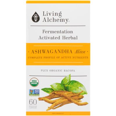 Living Alchemy Vivant Plantes Activées par Fermentation Ashwagandha 60 Capsules de Pullulan Living Alchemy Vivant Plantes Activées par Fermentation Ashwagandha 60 Capsules de Pullulan