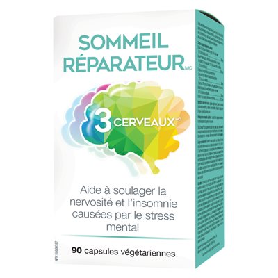 3 Brains Sommeil Réparateur(MC) 90 capsules végétariennes